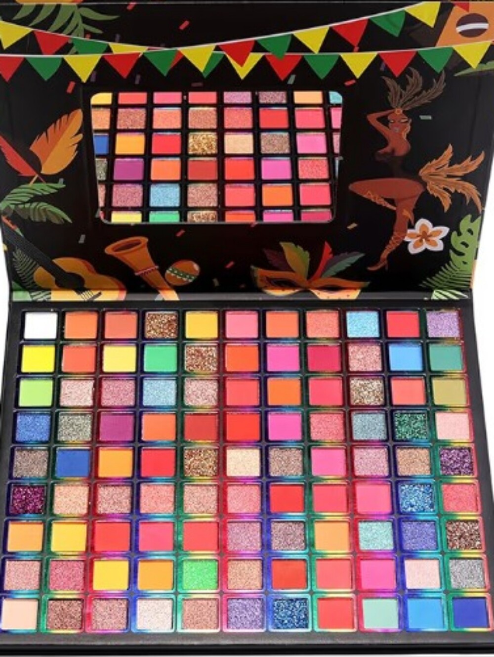 Vibrant 99 Color Eyeshadow Palette - Bright Multicolor Rainbow Colorful 🌈